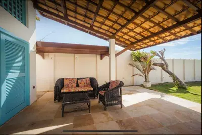 Um pátio ou outra área exterior em Casa encantadora com Vista Mar na Caponga