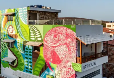 O edifício onde o apartamento está situado