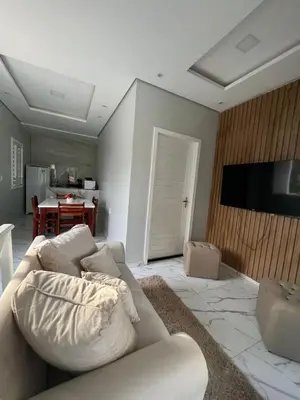 Uma área de estar em Apartamento Brisa Icaraizinho Villa brisa Icaraizinho