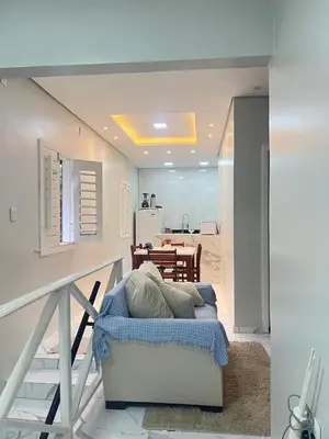 Uma área de estar em Apartamento Brisa Icaraizinho Villa brisa Icaraizinho