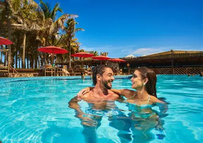Os clientes hospedados em Beach Park Resort - Oceani
