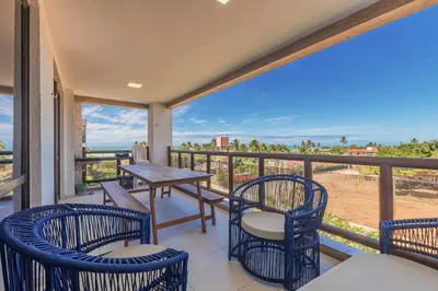 Uma varanda ou terraço em Wai Wai #H308 - Praia do Cumbuco por Carpediem