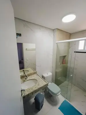 Uma casa de banho em Casinha Azul Taiba