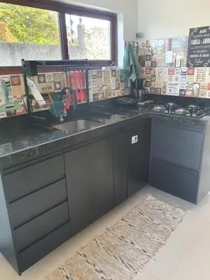A cozinha ou kitchenette de Casa de praia do Zeca