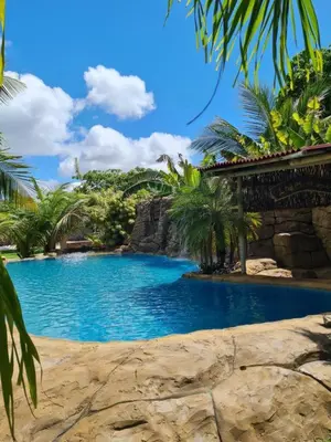 A piscina em ou perto de Chalé dos Anjos