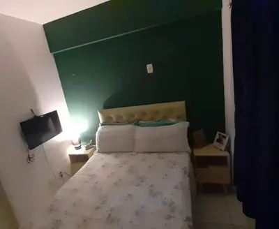 Uma cama ou camas num quarto em Apartamento em Messejana com lazer completa apto inteiro