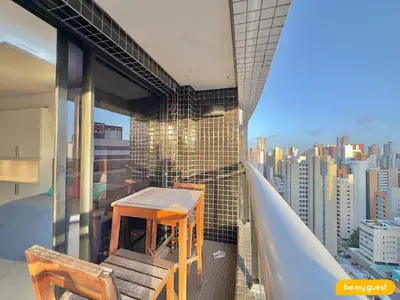 Uma varanda ou terraço em Landscape melhores apartamentos da Beira Mar