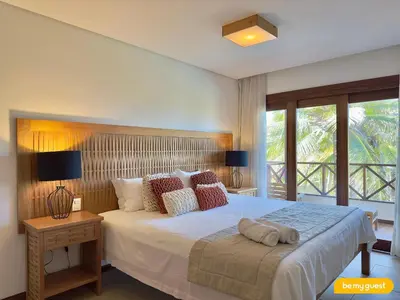 Uma cama ou camas num quarto em Villas - Beach House