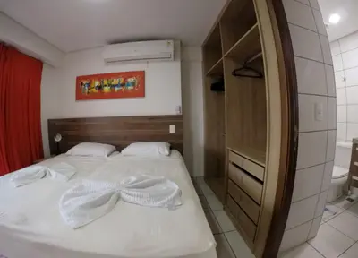 Uma cama ou camas num quarto em Beach Class by Solemar