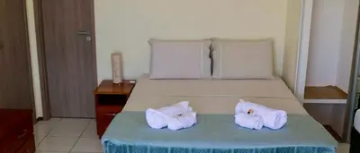 Uma cama ou camas num quarto em Hotel Villa Roma Beach Cumbuco