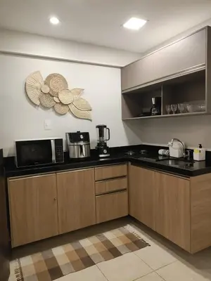 A cozinha ou kitchenette de Flat Beira Mar Meireles