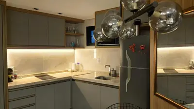 A cozinha ou kitchenette de Beira Mar-Iate Plaza