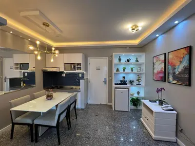 A cozinha ou kitchenette de Saint Martin Flat Fortaleza