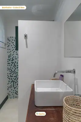 Uma casa de banho em Vista mar na Casa Javali em Fortim