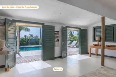 A piscina em ou perto de Vista mar na Casa Javali em Fortim
