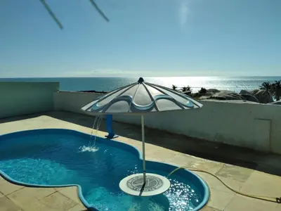 Uma vista do mar geral ou uma vista do mar a partir da casa de férias