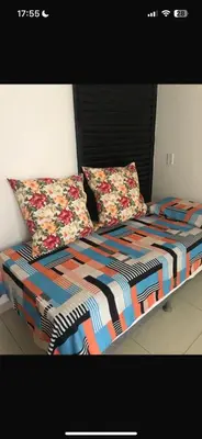 Uma cama ou camas num quarto em Eco Paradise Cumbuco 128