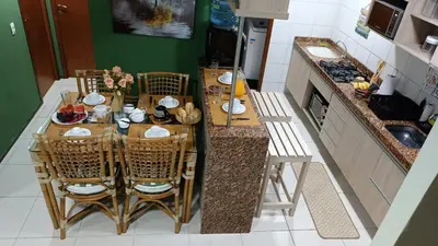 A cozinha ou kitchenette de Apartamento Vista Mar na Praia de Iracema - Terraços do Atlântico
