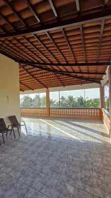 Uma varanda ou terraço em Casa de Temporada Sitio Tope