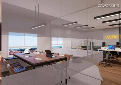 A cozinha ou kitchenette de Apto com varanda e vista mar em condomínio Clube
