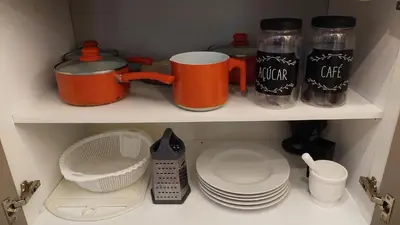 A cozinha ou kitchenette de Apartamento em Porto das Dunas - Próximo ao Beach Park