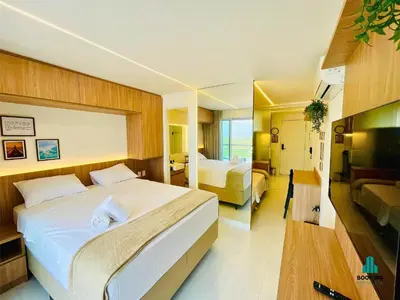 Uma cama ou camas num quarto em Fortaleza Sul Style by Holiday Stays