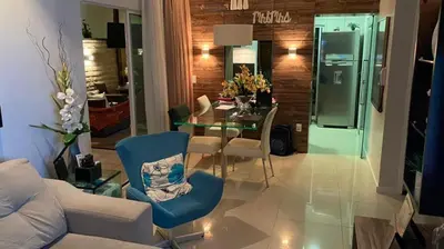 Uma área de estar em Casa Condomínio Eusébio Amador