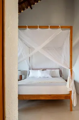 Uma cama ou camas num quarto em Casa Aracati Preá