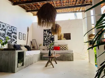 Uma área de estar em Cozy Place Jericoacoara