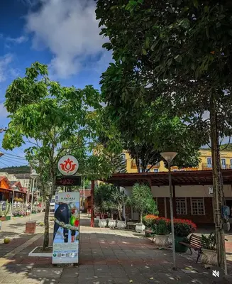 A vizinhança circundante ou próxima da casa de férias