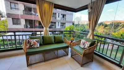 Uma varanda ou terraço em Mandara Lanai Beira da Praia