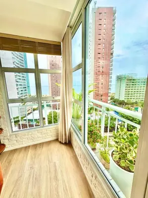 Uma varanda ou terraço em Loft Duplex Luxo Temático