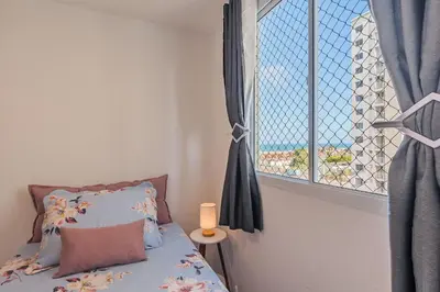 Uma cama ou camas num quarto em Mirante #608 - Apê com varanda por Carpediem