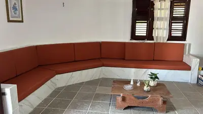 Uma área de estar em Casa de Praia - Praia do Presídio