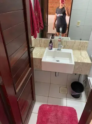 Uma casa de banho em Mansão no Porto das Dunas, 5 min do Beach Park!