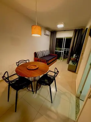 Uma área de estar em Fortaleza VG Fun Flats Sol e Mar