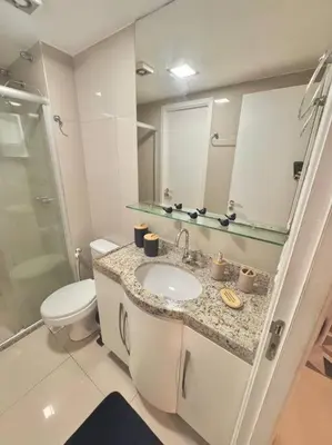 Uma casa de banho em Fortaleza VG Fun Flats Sol e Mar