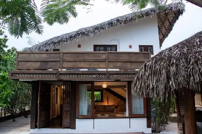 O edifício onde a casa de férias está situado