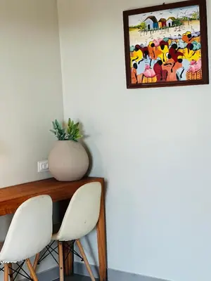 Uma área de estar em Refúgio prea