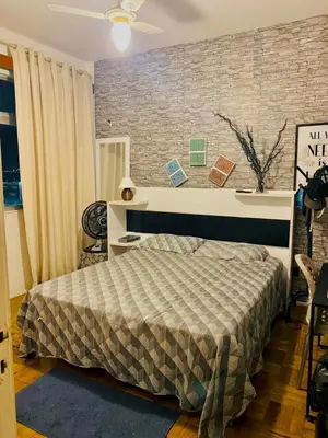 Uma cama ou camas num quarto em Seu descanso frente ao mar