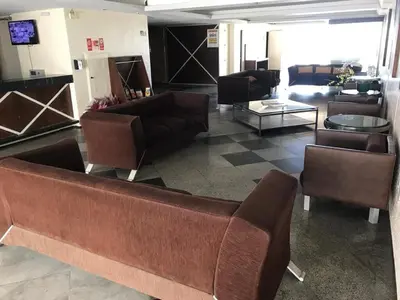 Uma área de estar em 803 Flat mobiliado vista mar na Praia de Iracema