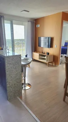 Uma televisão e/ou sistema de entretenimento em Appartement tout confort au bord de mer