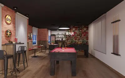 A planta de Apartamento em frente à praia conforto completo