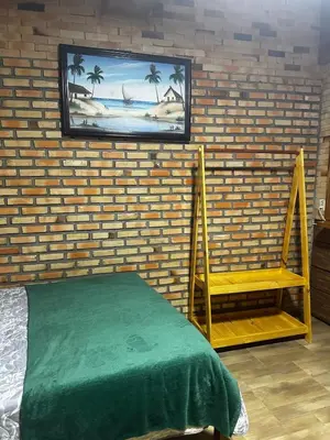 Uma cama ou camas num quarto em Espaço completo em jijoca