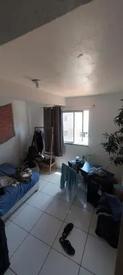 Uma cama ou camas num quarto em Apartamento na Praia do futuro