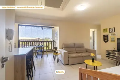 Uma área de estar em Último andar no VG Sun com acesso a praia