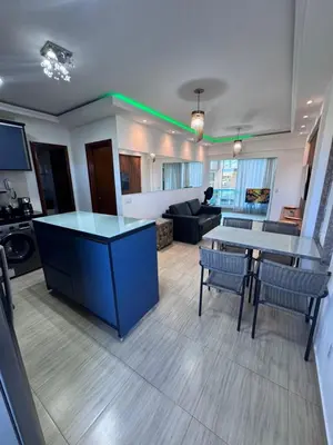 Uma área de estar em Apartamento Beach place Cumbuco 100metros Praia