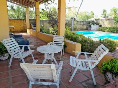 A piscina em ou perto de Casa com Piscina na Praia do Morro Branco