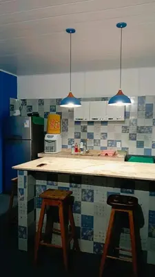 A cozinha ou kitchenette de Chalé marlin azul