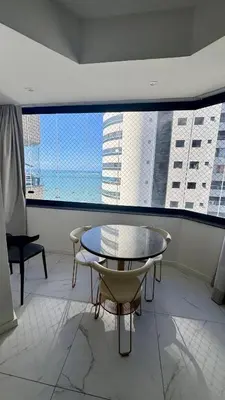 Uma varanda ou terraço em Flat Mobiliado Vista Mar - Golden Fortaleza 1355